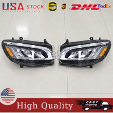 Pair Halogen To LED Headlight Assembly For 2019-2021 2022 Mercedes-Benz Sprinter picture