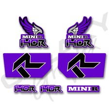 Mini R 140R Honda ATC70 Premium Decal Graphics Kit Purple Black Grey White picture