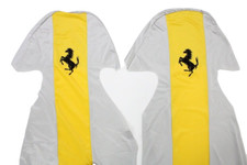 New Old Stock Ferrari F40 Factory Floor Mat L/R & Seat Covers Yellow/Gray Set picture