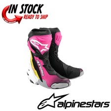 2026 ALPINESTARS SUPERTECH R MOTORCYCLE BOOT Black/Magenta/White/Yel - PICK SIZE picture