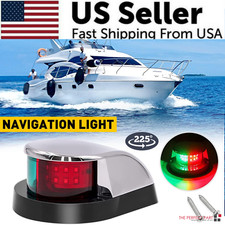 Waterproof Boat Navigation Light LED Bow Marine Front Pontoon Lamp Red Green 12V picture