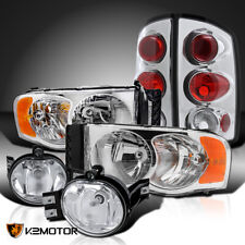 Fits 2002-2005 Dodge Ram 1500 2500 3500 Clear Headlight+Tail Lights+Fog Lamps picture