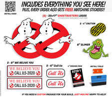 Ghostbusters CLING Set Waterproof/UVproof Removal cling decals for your Vehicle picture
