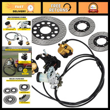 Universal Go Kart Hydraulic Brake Master Cylinder Kit - Complete Brake System fo picture