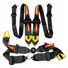 MOMO Black Seatbelt 4-Point Quick-Release Harness 3