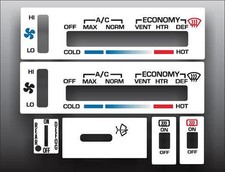 1978-1982 Chevrolet Corvette White Heater Control Overlay HVAC picture