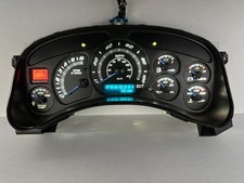 00-02 Silverado Speedometer Instrument Gauge Cluster White LED Trans Temp picture
