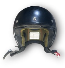 Nolan N21 Open Face Motorcycle Helmet Matte Black Size M 58cm Sun Shield Vintage picture