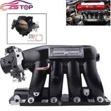 Black K-Series Intake Manifold + 70MM Throttle Body For K20 K24 K24A2 K20Z3 picture