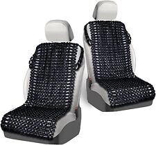 Zone Tech 2Pack Black Car Wooden Beaded Seat Cover Massage Cushion Double Strung picture