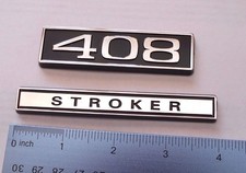 408 STROKER  black plastic with Chrome   emblem emblems badge new picture