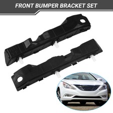 For 2011-2014 Hyundai Sonata Front Bumper Bracket Retainer Support Pair Set 2pc picture