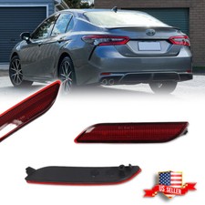 2X OE-Style Red Lens Rear Bumper Bar Reflector Lights For 2018-2023 Toyota Camry picture