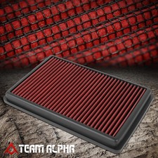 Fits 17-19 Elantra/Forte/-20 Kona/Veloster/Soul Washable Panel Air Filter Red picture