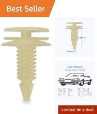 50 PC White Nylon GM Trim Clips - Durable Retainers for Vehicles 10153057 picture