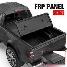 5.7FT 3-Fold Fiberglass Hard Tonneau Cover For 2016-2024 Nissan Titan Truck Bed picture