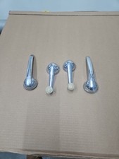 1955 56 57 58 GMC Truck Inside Chrome Door Handles Window Cranks BONE COLOR KNOB picture