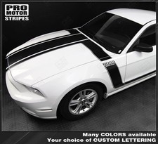 Ford Mustang 2013-2014 BOSS 302 Style Hood & Side Stripes Decals (Choose Color) picture