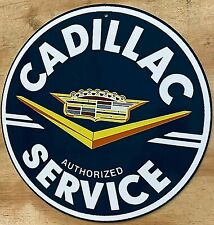 Cadillac Authorized Service Aluminum Metal Sign 12