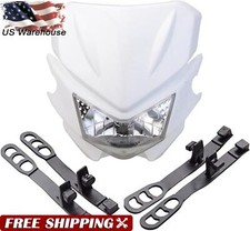 Headlight Head Lamp Universal for Dirt Bike Motorcycle Enduro Supermoto Motor US picture
