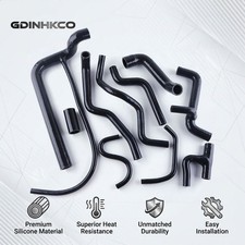 For 1990-1995 VW Corrado G60 Supercharged Silicone Radiator Hose Kit Black Pipe picture