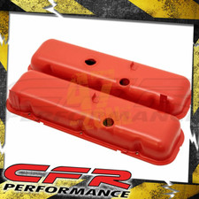 Orange Tall Steel Valve Covers For 1965-1972 Chevy Big Block 396 427 454 Pair picture