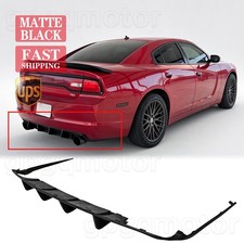 For Dodge Charger RT SRT8 2011-2014 Matte Black Shark Fin Rear Bumper Diffuser picture