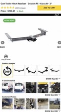 Curt Trailer Hitch Receiver - Custom Fit - Class III - 2 Inch (Ford Transit Van) picture