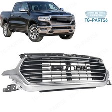 Fit 2019-2024 Dodge RAM 1500 Limited Longhorn Chrome Front Bumper Upper Grille picture