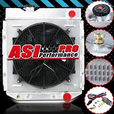 PRO 3 ROW Aluminum Radiator+Shroud Fan FOR 1964~1966 FORD MUSTANG V8 260 289 AT picture