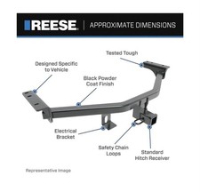 Reese Towpower 44564 Class 4 Trailer Hitch, 2 Inch Square Receiver, Compatibl... picture