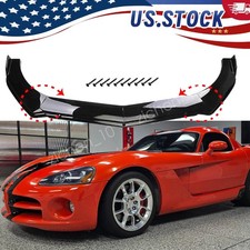 Gloss Black Front Bumper Lip Add-on 4PCS Body For 2008 Dodge Viper SRT-10 Coupe picture