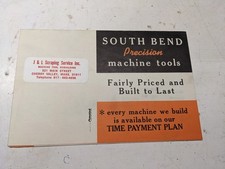 SOUTH BEND LATHES & PRESS SALES BROCHURE CATALOG PRODUCT PRICE LIST 1962 picture