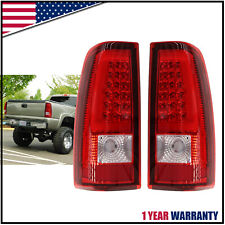 For 2003-06 Chevy Silverado 1500 2500 3500 Red LED Tube Tail Lights Brake Lamps picture