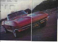 1963 CHEVROLET CORVETTE STINGRAY CONVERTIBLE 10 PG COLOR Article picture