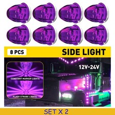 16PCS LED Watermelon Light Blinker Side Marker Clearance Lamp Trailer DRL Purple picture