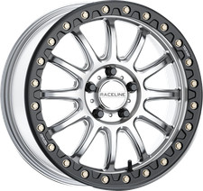 Raceline Alpha Beadlock Wheel 15x10 4/137 Silver/Black picture