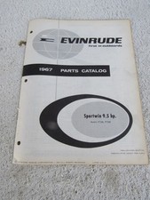 Evinrude antique outboard motor ORIGINAL factory parts list 1967 9.5hp 9722M 23M picture