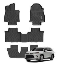WENNEBIRD All Weather Floor Mats for 2020-24 Toyota Highlander 7 Seat, Black picture