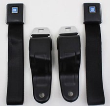 For 1967-69 Camaro Firebird Black Lap Seat Belt Retractable Front Seatbelt Set picture
