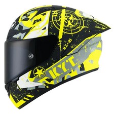KYT NZ RACE BLAZING MATTE YELLOW GREY GRAY XL picture