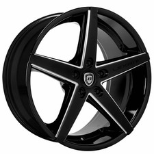 20x8.5/20x10 Lexani Wheels R-Four Black with CNC Accents Rims (4pcs) A1 picture