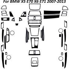 70Pcs Glossy Piano Black Kits Full Interior Trim For BMW X5 E70 X6 E71 2007-2013 picture