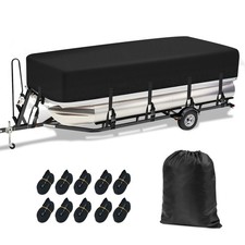 21-24Ft Waterproof Heavy Duty Pontoon Boat Cover Outdoor UV Rain Dust Protection picture