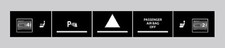 FIts 2004–09 VW Volkswagen Touareg Black Hazard Parking Button Repair Decals picture