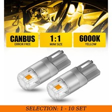 2-20X T10 194 3030 Amber LED License Plate Dome Clearance Light Bulb Amber 2US2T picture