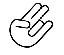 The Shocker Hand Symbol Gesture Logo Decal Car Vinyl Sticker JDM Window OUTLINED picture