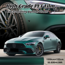 5FTx50FT Ultra Matte Electroplating Venom Green Vinyl Wrap Color US Stock picture