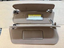 1992-1996 92-96 Ford Truck Bronco Double Lighted sunvisors Sun Visors Tan #2 picture