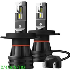 AUXITO H4 White Headlight Bulbs 9003 HB2 LED Kit High Low Beam 30000LM New 2~10X picture